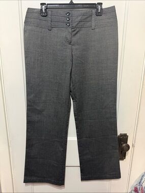 B Wear Women's Gray wide leg Dress Pants